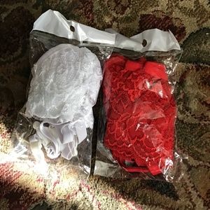 💚3/$25 1 red 1 white garter belt new without tags